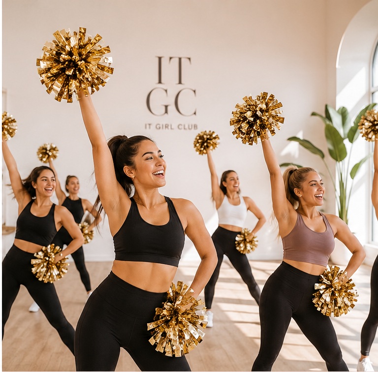 Women participating in a Pom Fitness class
